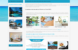 Landing page de l'opération Ile Maurice